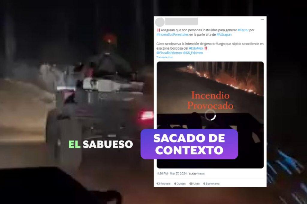 Video no muestra incendio “provocado” en Atizapán; fue en Alabama y es una técnica para controlarlo