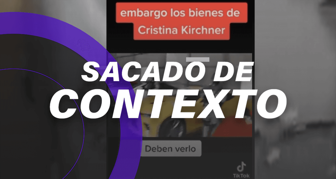 Este video es de 2019, no muestra incautación a Cristina Fernández