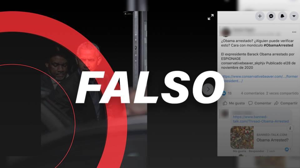 Barack Obama no fue arrestado por espionaje, es un reporte falso