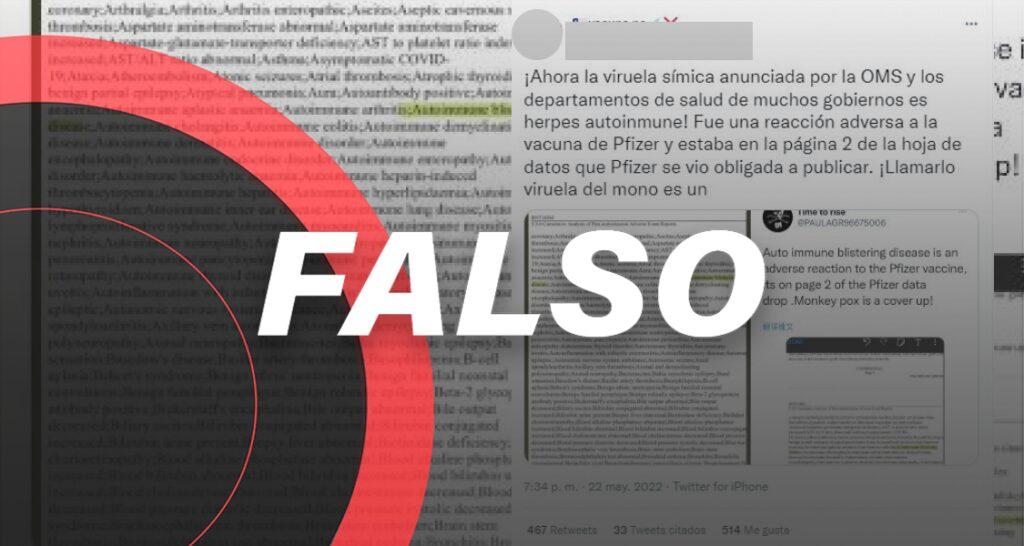 La viruela del mono no es una secuela de la vacuna contra COVID