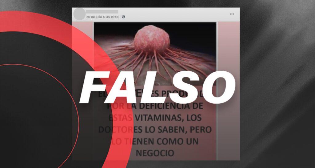 El cáncer no es causado por la falta de vitamina D como afirman en redes sociales