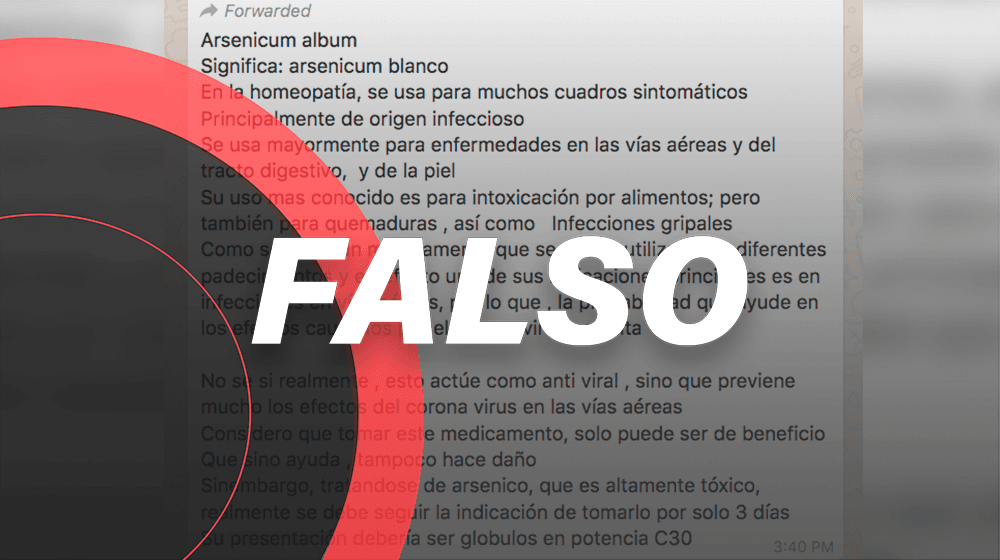 ¡Aguas! Esta *receta homeopática* tiene información falsa y puede ser peligrosa