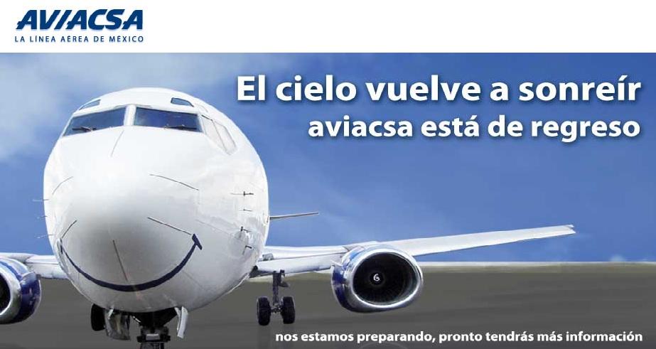 Aviacsa anunciará el miércoles fecha de reinicio de operaciones