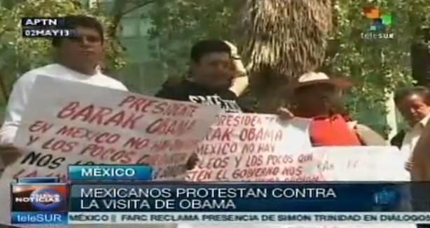 Protestas frente a la Embajada de EU por visita de Obama