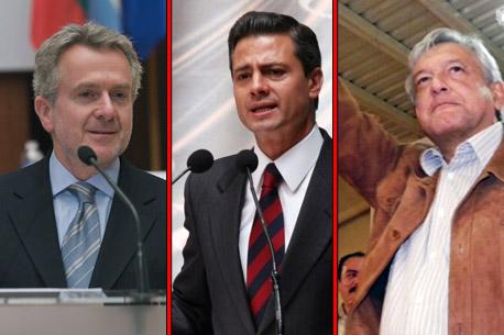 Peña Nieto, AMLO y Creel, los favoritos para 2012