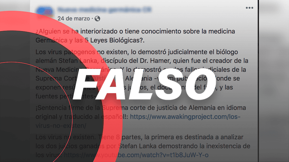 ¿Que los *virus no existen* y se ‘demostró judicialmente’? Esas son puras mentiras