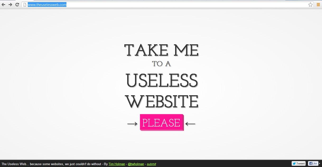 ¿Aburrido? Visita la web las de páginas inútiles
