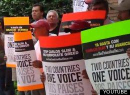 Protestan contra reconocimiento a Slim en universidad de EU