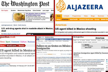Prensa internacional destaca asesinato de agente de EU