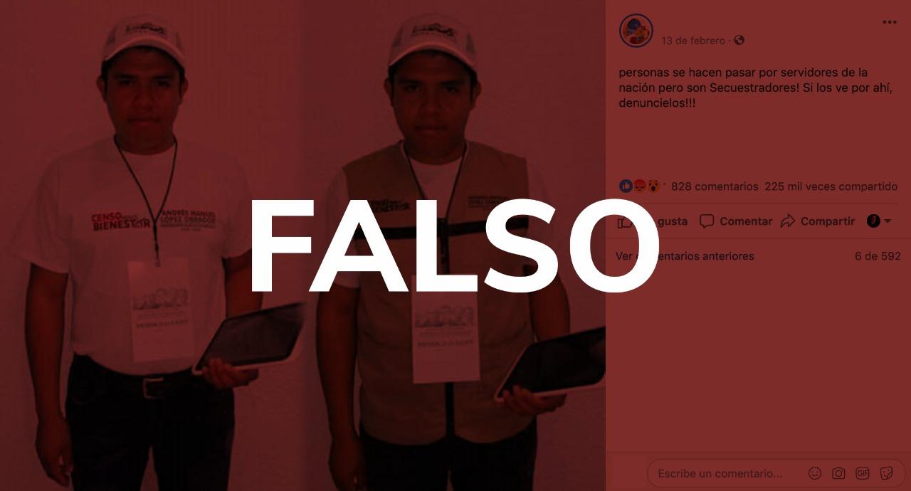 Editan imagen de encuestador del gobierno para hacerlo pasar por secuestrador