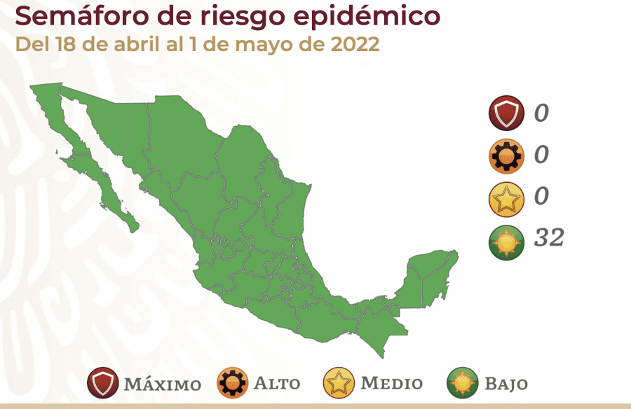 Semáforo COVID: las 32 entidades seguirán en verde por tercera quincena consecutiva
