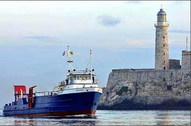 Por primera vez en 50 años, llega barco de EU a Cuba