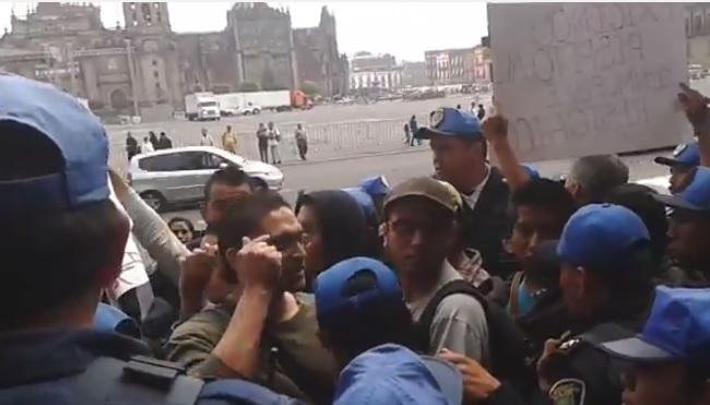 GDF sí usa la fuerza pública…pero contra manifestantes pacíficos, denuncian