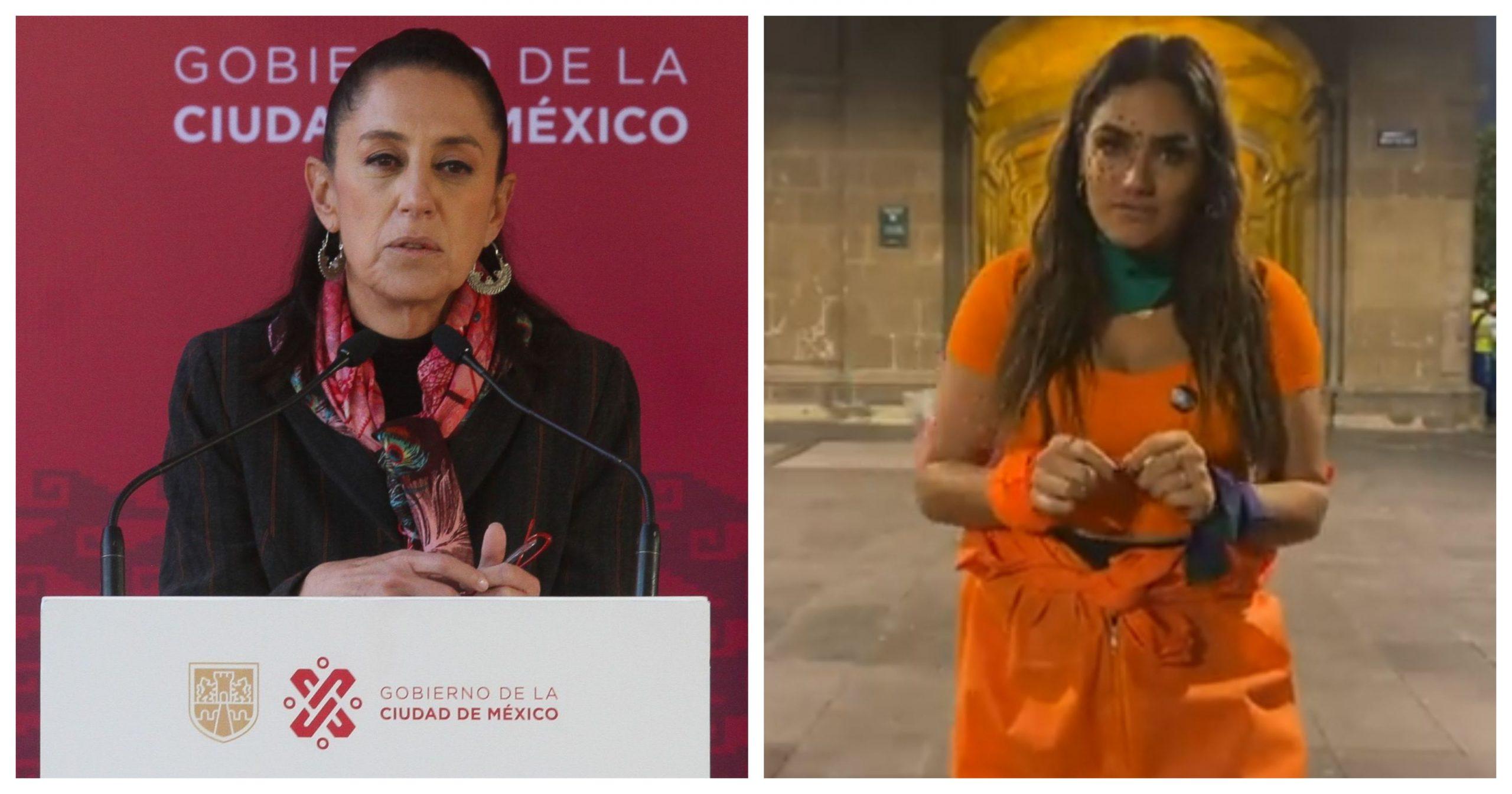 Sheinbaum acusa a Alessandra Rojo de promover violencia en marcha; ella responde que denunciará mentiras