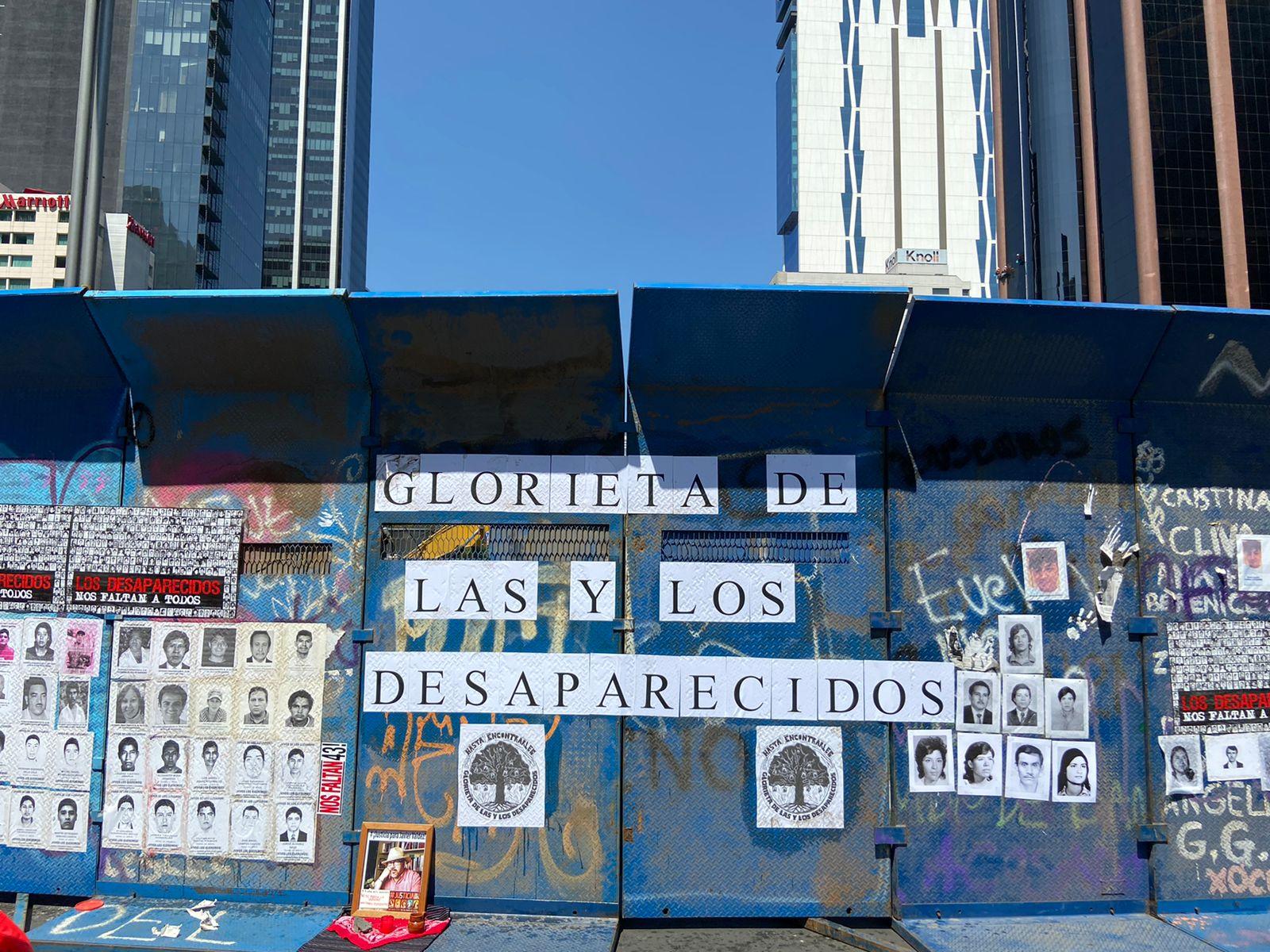 “Claudia, escucha, la Glorieta es nuestra lucha”: familiares de desaparecidos vuelven a tomar la Glorieta de la Palma