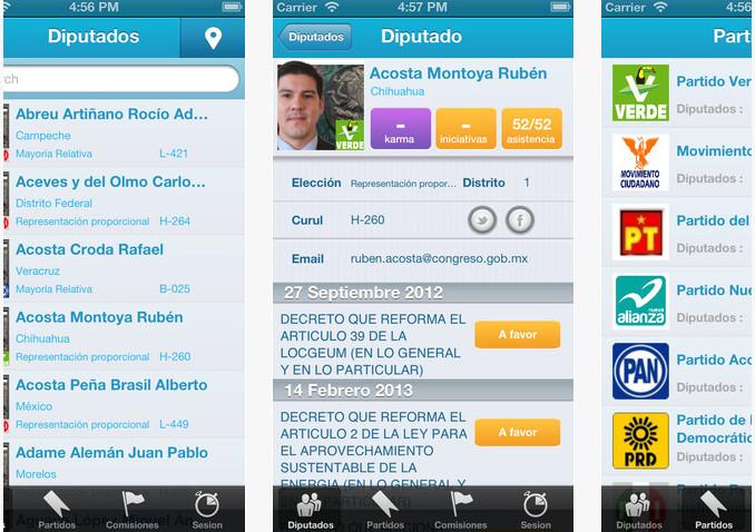 Hacen app gratuita a diputados
