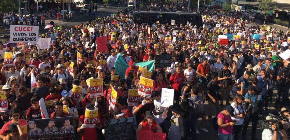 #NoSonTresSomosTodxs: estudiantes en Jalisco piden alto a inseguridad y desapariciones