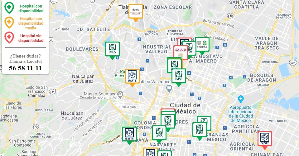 En esta herramienta puedes consultar qué hospitales tienen camas disponibles para atender casos de Coronavirus COVID-19