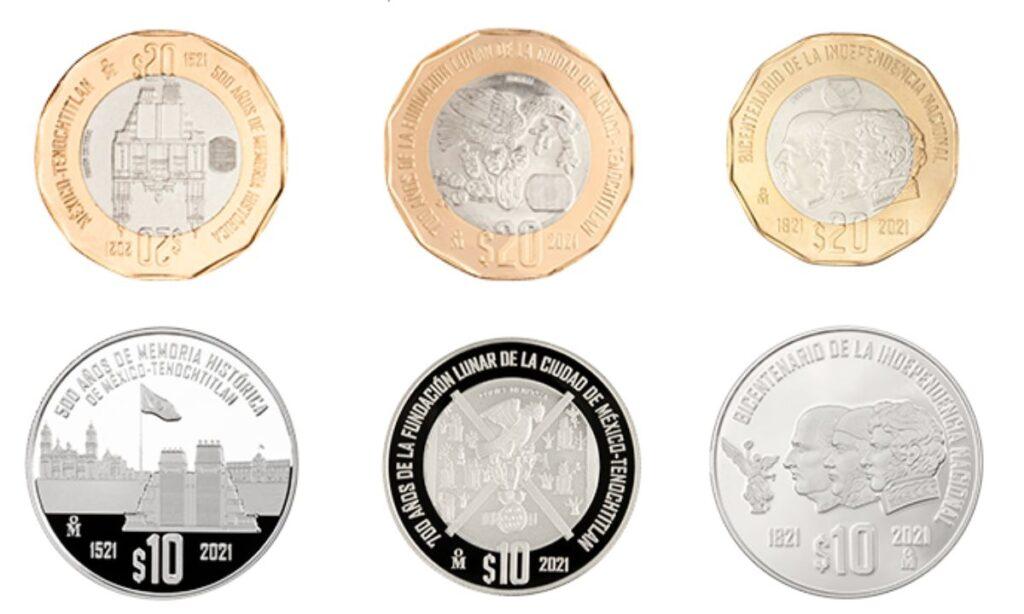 Colección Monedas Y Billete 20 Pesos Conmemorativas Completa
