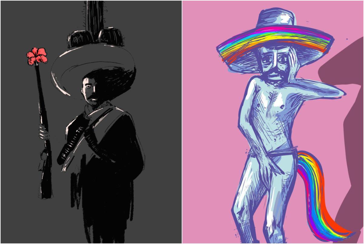 Creadores apoyan el *'Zapata gay' de Bellas Artes* compartiendo nuevas versiones