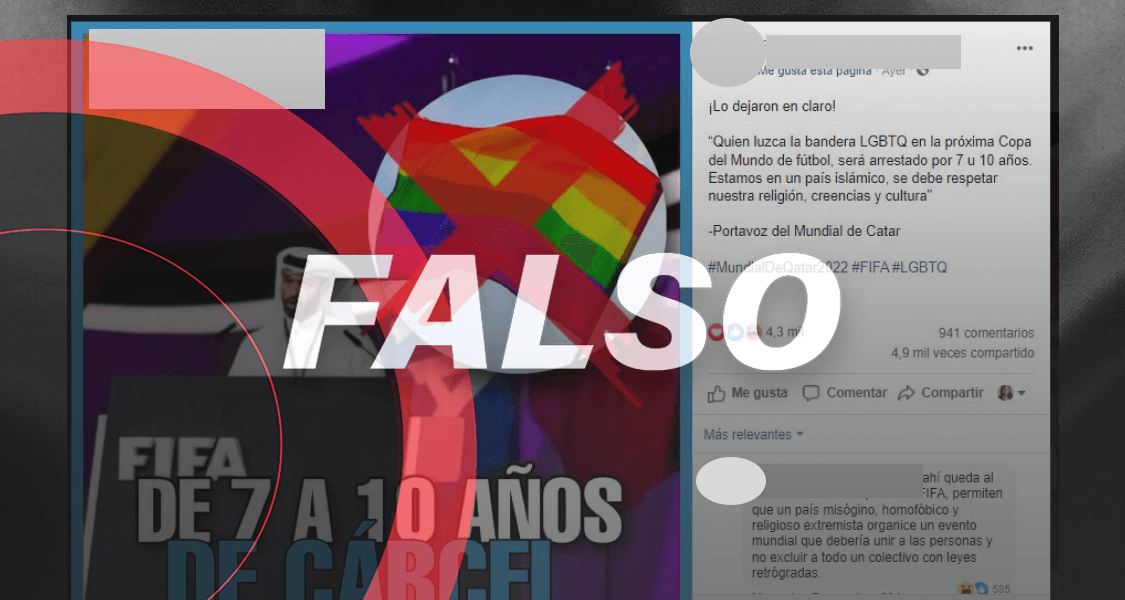 ¿La *bandera LGBTIQA+ será causa de cárcel en el Mundial de Qatar*? ¡Es una mentira!