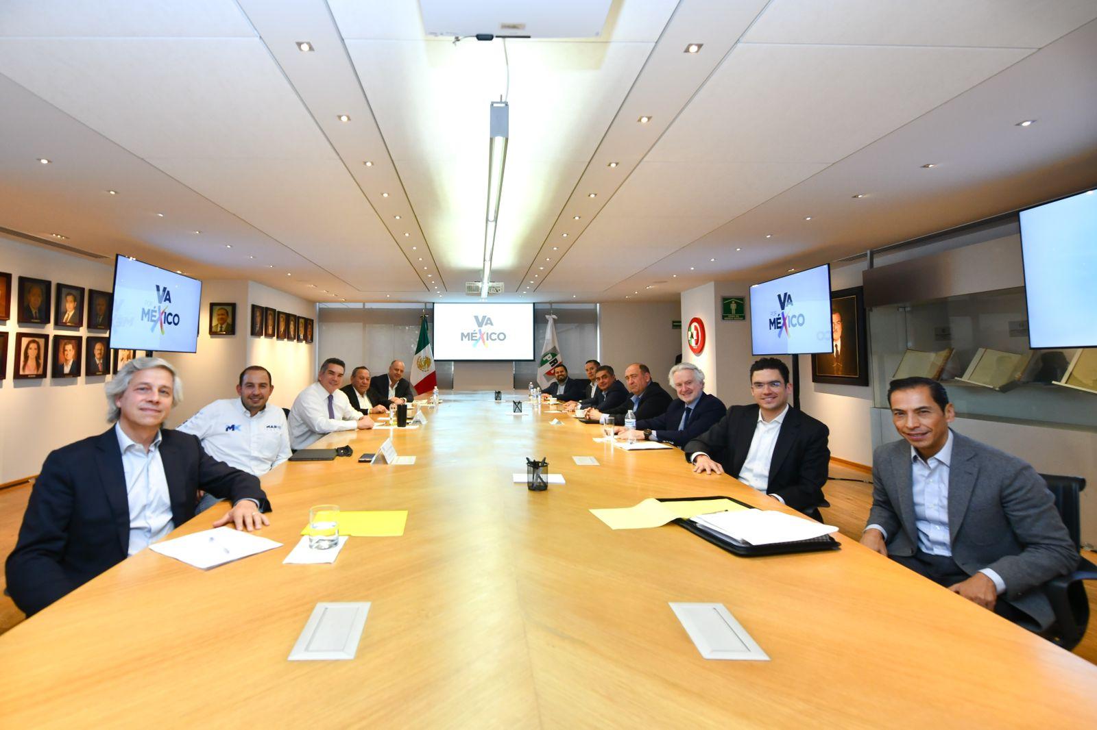 Dirigentes de PRI, PAN y PRD se reúnen para ratificar la solidez en coalición ‘Va por México’