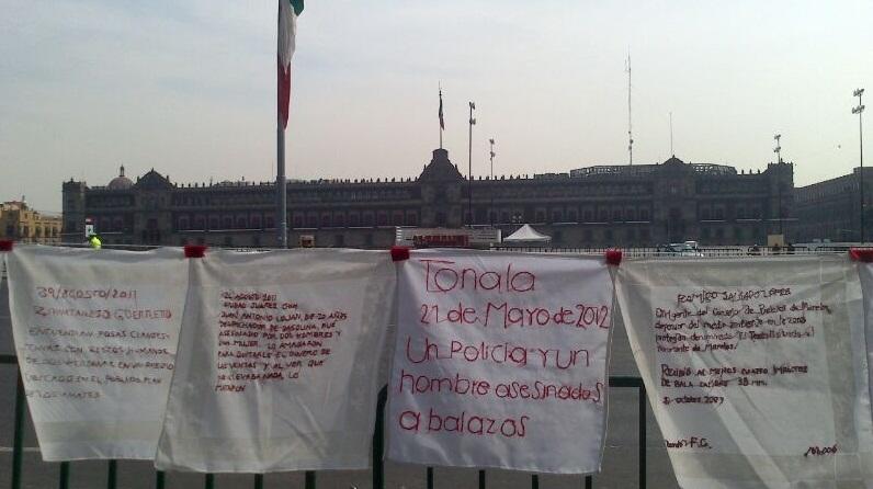 FOTOS: Enfrentamientos frente a Palacio Nacional