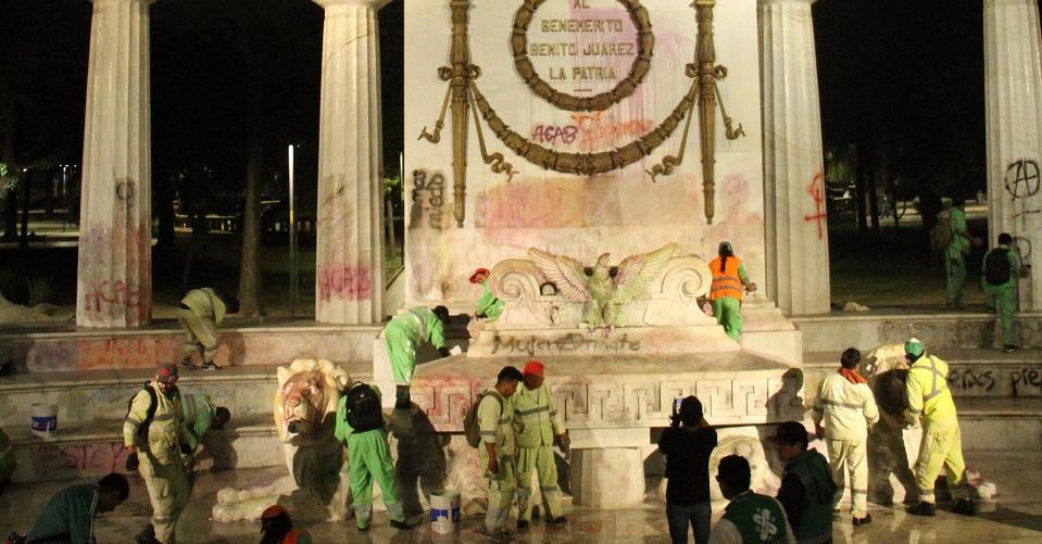 Soy feminista, pero el vandalismo actúa en contra de la causa en que creemos: Ebrard