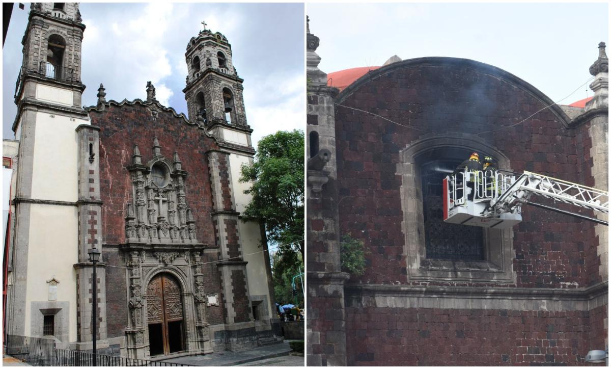 Los tesoros que resguarda la *Santa Veracruz, el templo que apenas se incendió en CDMX*