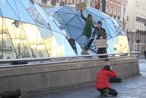 Cabalgata de indignados en Madrid