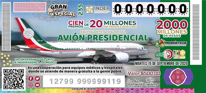 ¡Es hoy, es hoy! *Todo sobre la rifa de los millones de pesos* (conocida como la del avión presidencial)