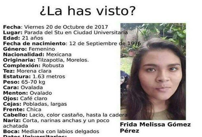 Encuentran a estudiante de la BUAP que había sido reportada como desaparecida
