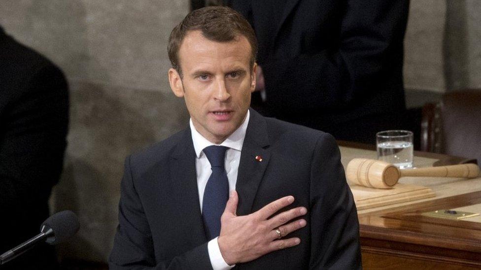 El discurso antinacionalista del presidente francés, Emmanuel Macron, ante el Congreso de Estados Unidos