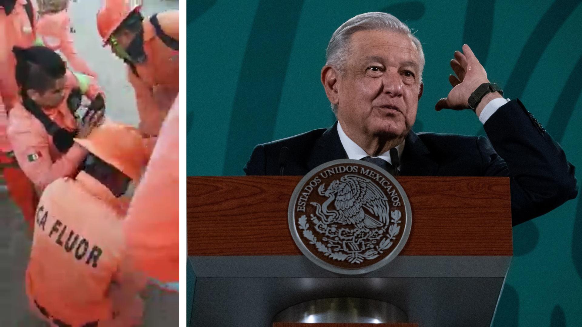 ‘No se dejen manipular por sindicatos’, pide AMLO a trabajadores de refinería de Dos Bocas