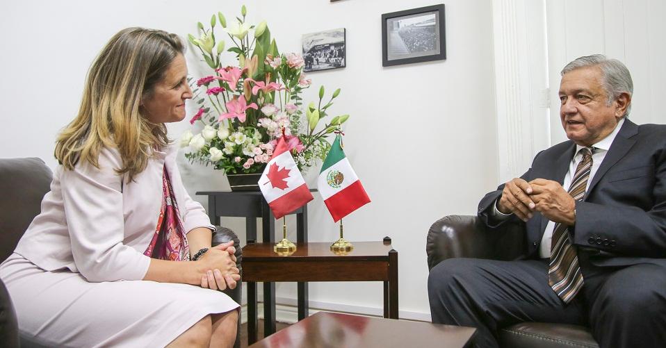 TLC y proyectos en el Istmo, los temas que abordaron AMLO y la representación canadiense