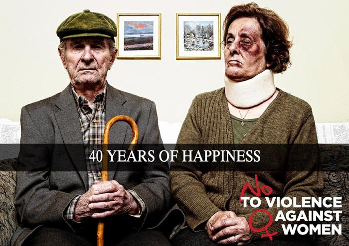 “Eliminación de la violencia contra la mujer” en carteles