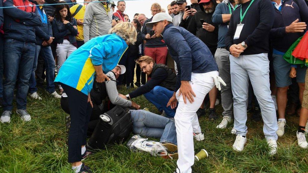 Golf: Corine Remande, la espectadora que perdió la vista en un ojo al recibir un pelotazo en la Copa Ryder