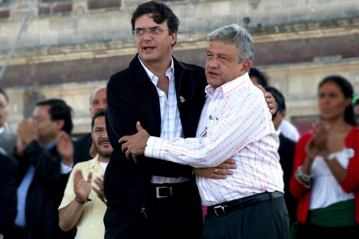 AMLO y Ebrard refrendan <i>amistad</i> tras despido de Batres