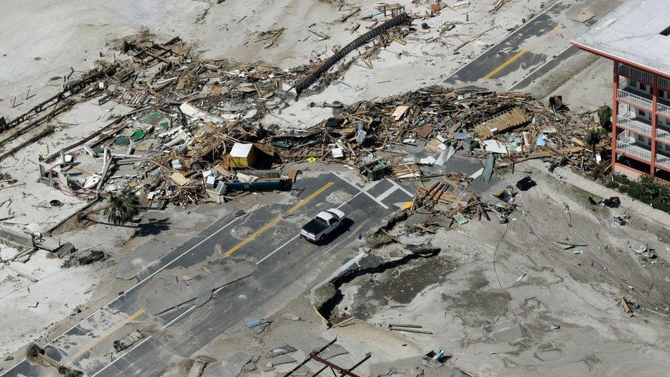 Huracán Michael: las impactantes imágenes aéreas de la devastación de Mexico Beach