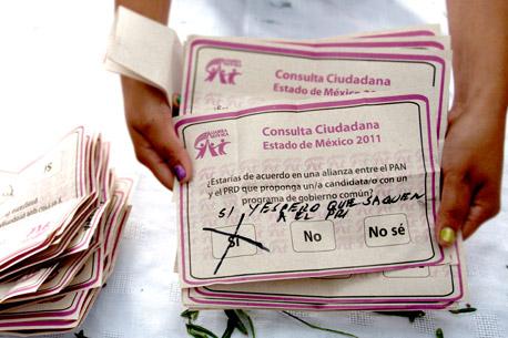 Gana el “sí” a la alianza PAN-PRD<br>en Edomex
