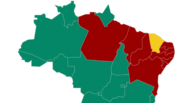 El mapa que muestra la división en dos de Brasil (y el único estado donde no ganaron ni Bolsonaro ni Haddad)