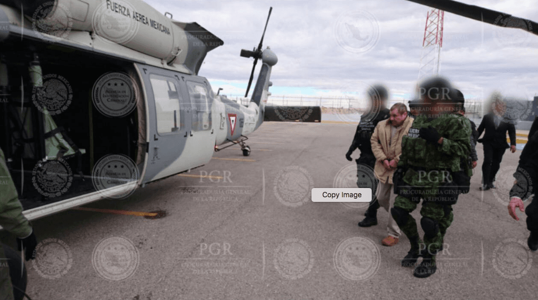 Custodiado por agentes de la DEA, el Chapo llega a Nueva York