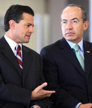 Calderón, Peña Nieto y un <i>dócil</i> encuentro
