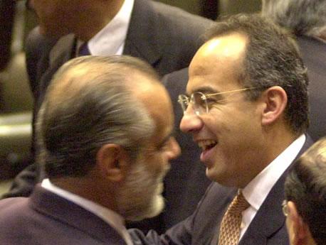 Calderón se reúne con Fernández de Cevallos en Los Pinos