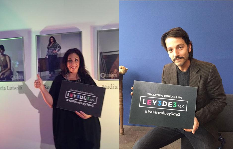 Celebridades, futbolistas y empresarios se suman a #Ley3de3; habrá Jornada Nacional contra la Corrupción