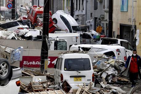 La destrucción en Japón desde al aire