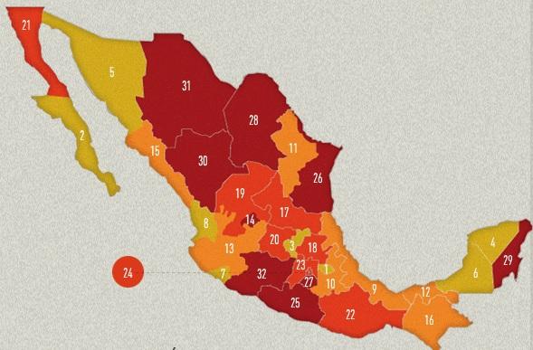 La percepción de inseguridad <br>en cada entidad federativa