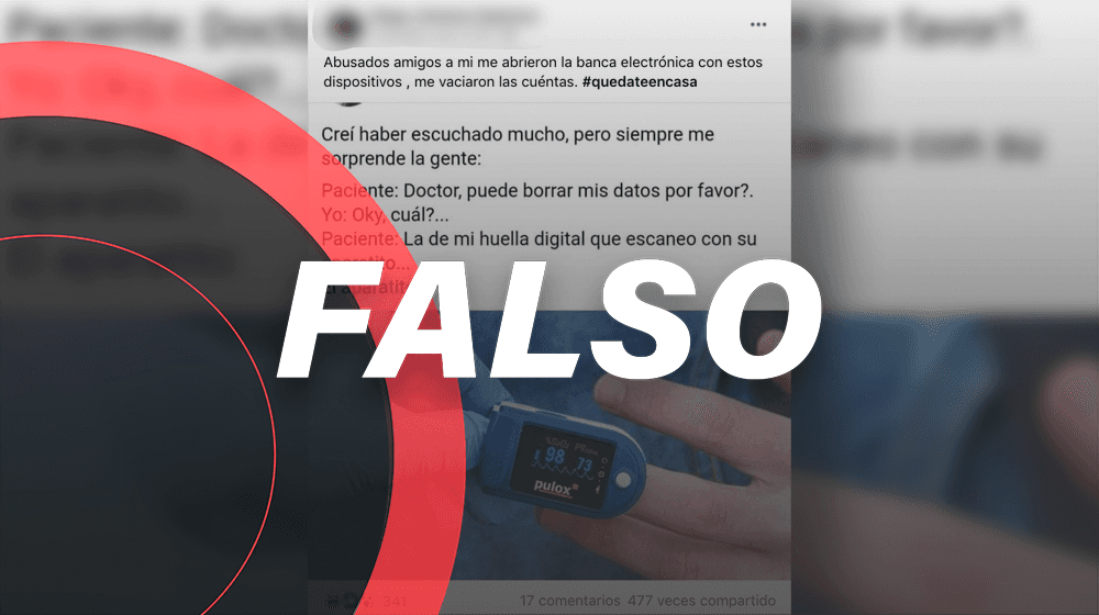 Ni huellas digitales, ni datos bancarios: *Los oxímetros sirven para medir el oxígeno en tu sangre*