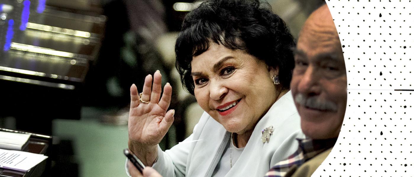 Verificado.mx: Carmen Salinas no se quedará sin curul por la iniciativa de ley no más diputados sin títulos
