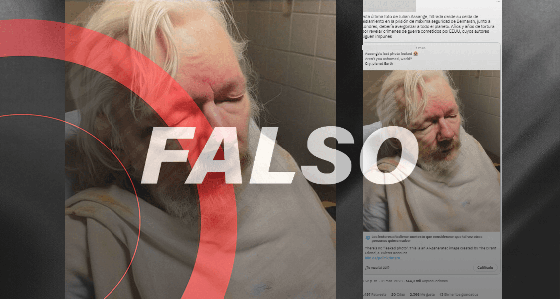 La imagen de Julian Assange encarcelado se creó con IA